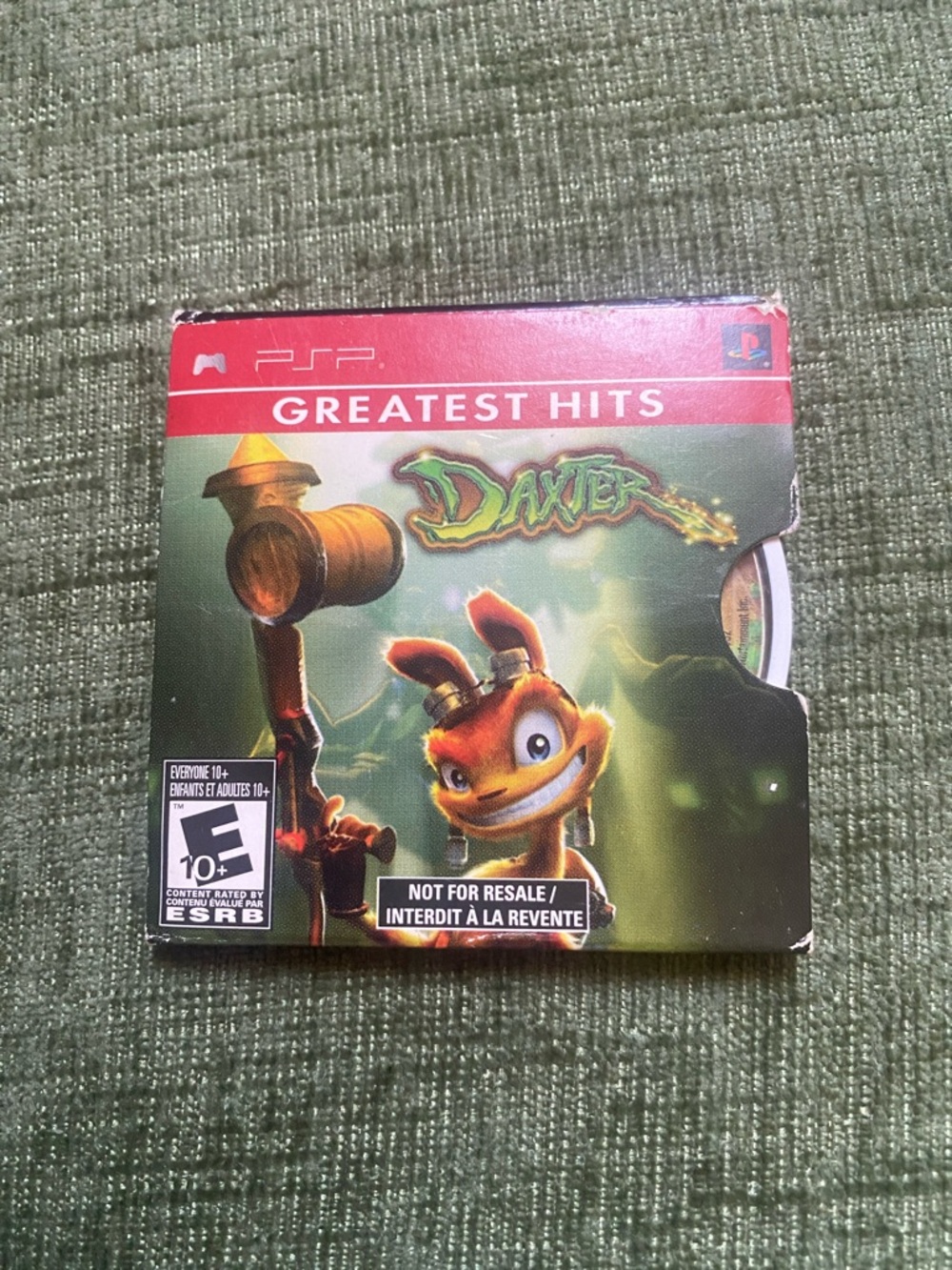 Sony PSP Greatest Hits Daxter — Red and Green Cover Art